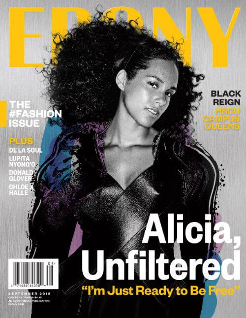 Alicia Keys Covers EBONY Magazine’s Fashion Issue 
