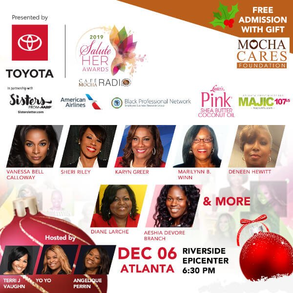 Café Mocha Radio’s Salute Her Awards Final Stop At the Riverside EpiCenter on December 6