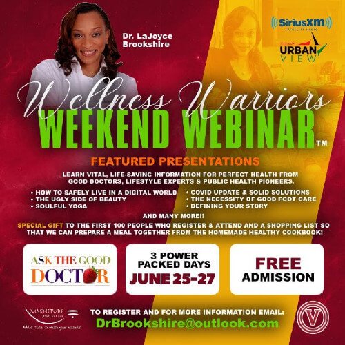 SiriusXM UrbanView Host Dr. LaJoyce Brookshire Presents Wellness Warriors Weekend Webinar