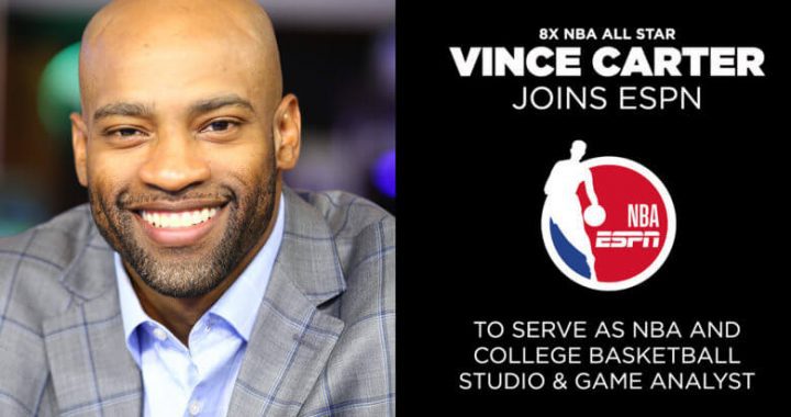 ESPN Signs Eight-Time NBA All Star Vince Carter to Multi-Year Deal