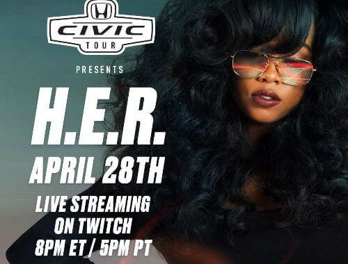 H.E.R. Headlines 20th Anniversary Virtual Honda Civic Tour