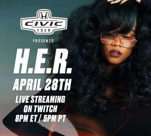 H.E.R. Headlines 20th Anniversary Virtual Honda Civic Tour