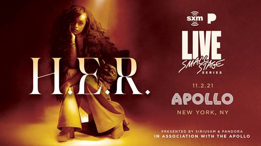 H.E.R. to Perform at the Apollo for SiriusXM and Pandora
