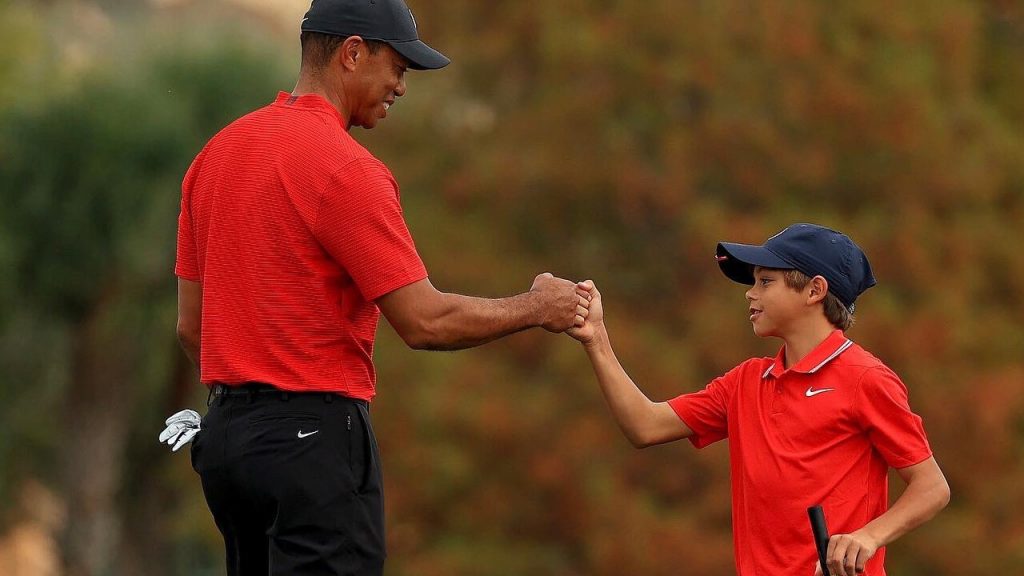 Tiger Woods Makes Return to Golf When he Partners With his Son Charlie at PNC Championship