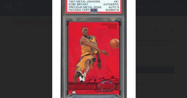 Rare Kobe Bryant Card With his Signature Expected to Sell For More Than $1 Million At Upcoming Auction