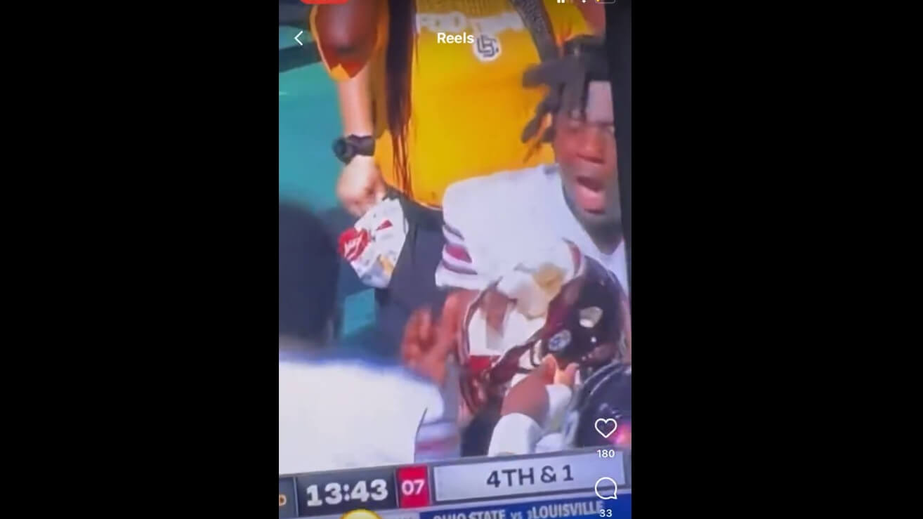 Video: Bethune-Cookman Football Player Shown Sharing Helmet with Another Teammate During Game