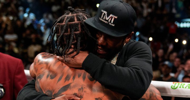 Floyd Mayweather's Diamond-Encrusted Baseball Cap he Wore at the Gervonta Davis Vs. Ryan Garcia Fight is Worth Over $1M