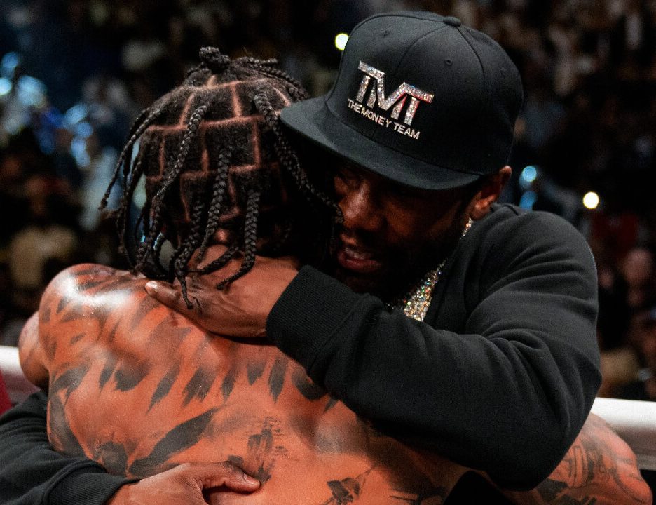 Floyd Mayweather's Diamond-Encrusted Baseball Cap he Wore at the Gervonta Davis Vs. Ryan Garcia Fight is Worth Over $1M