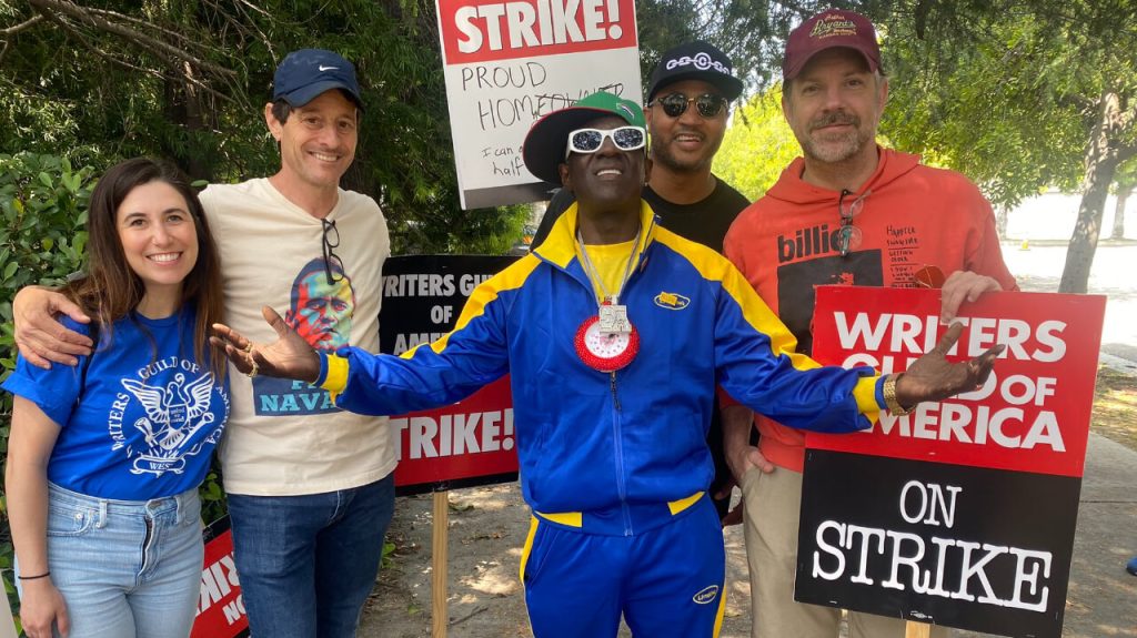 Flavor Flav Delivers Pizza, Burgers and Support to Striking WGA Writers