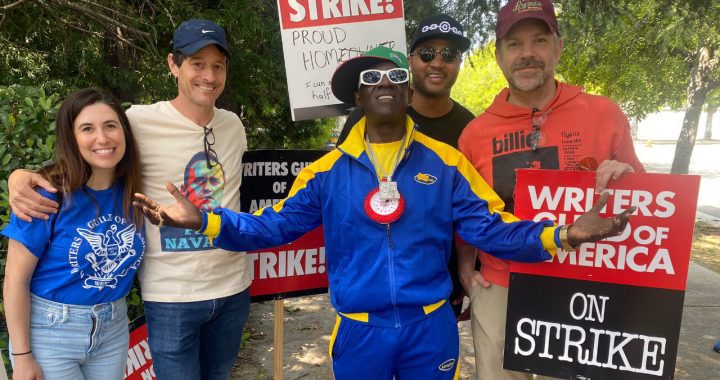 Flavor Flav Delivers Pizza, Burgers and Support to Striking WGA Writers