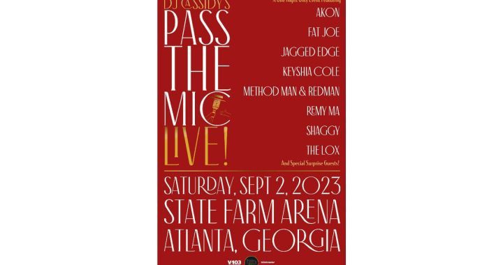 DJ Cassidy's 'Pass The Mic Live!' Heads to State Farm Arena in Atlanta on Saturday, September 2nd