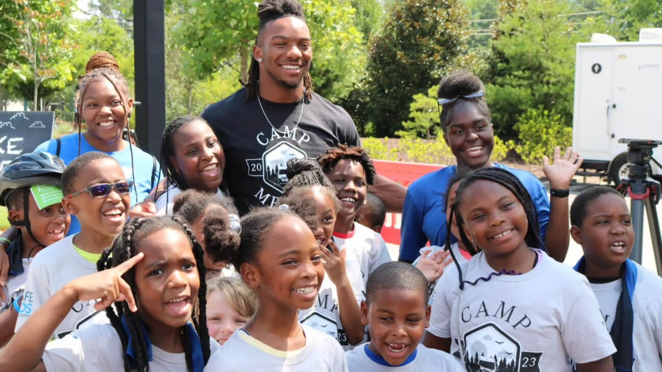 Atlanta Falcons' Bijan Robinson Hosts Camp MBUSA With Mercedes-Benz And YMCA