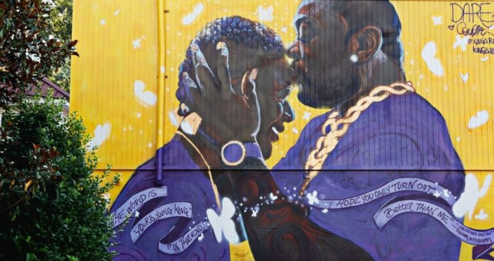 North Carolina Artist Paints Mural of Busta Rhymes Embracing Son to Reveal the Beauty of Black Fatherhood