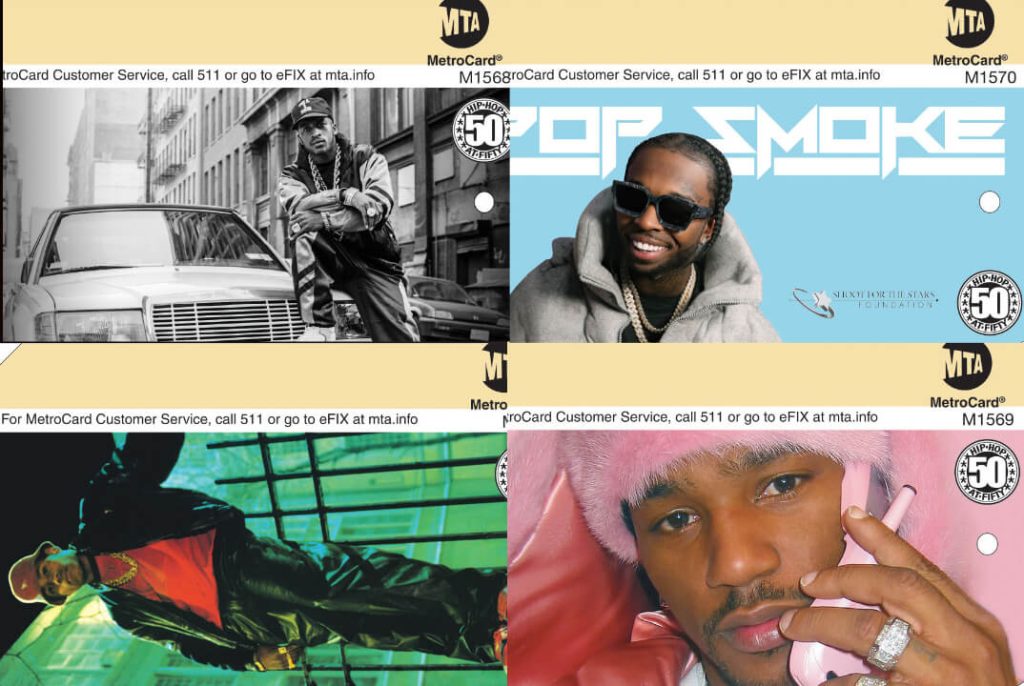Universal Music and the MTA is distributing Metro Cards featuring Cam’Ron, LL COOL J, Rakim, and Brooklyn's Pop Smoke