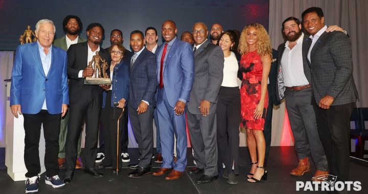 Defensive Back Jonathan Jones Receives the New England Patriots 2023 Ron Burton Community Service Award