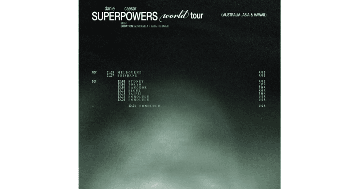 Daniel Caesar Announces Third Leg of 'Superpowers World Tour'
