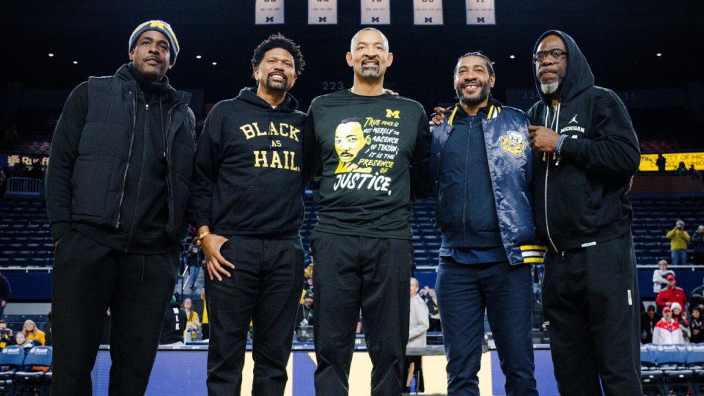 University of Michigan's 'Fab Five' Reunite at Crisler Center