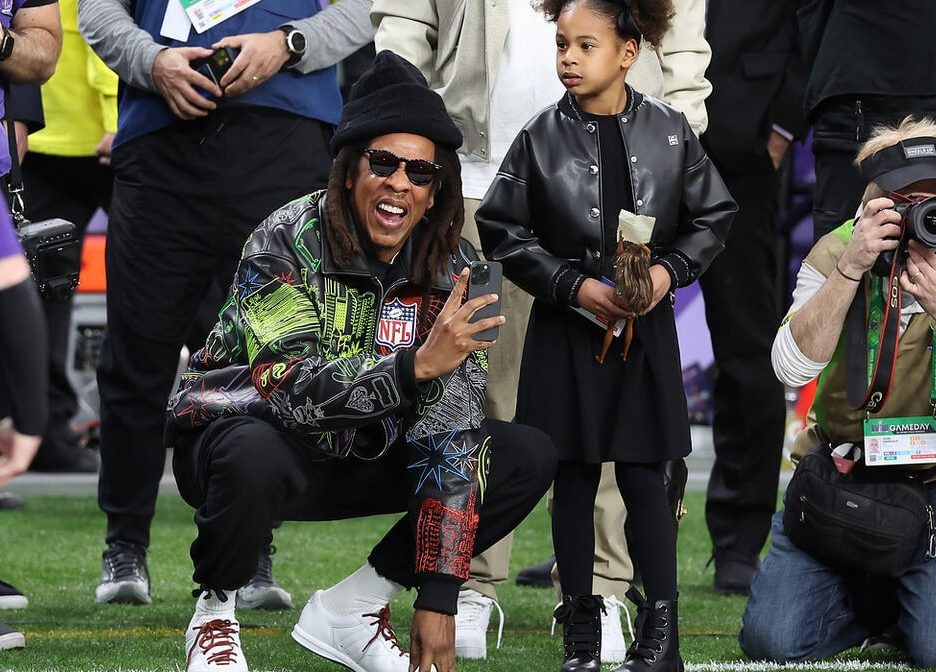 JAY-Z Sports Reebok S. Carters At Super Bowl