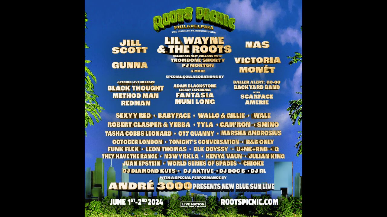 Roots Picnic To Take Place At Mann in Fairmount Park in Philadelphia, PA, June 1-2, 2024