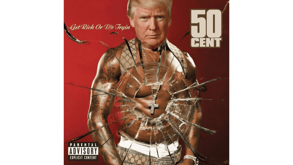 50 Cent Uses Trump's Face On 'Get Rich Or Die Trying' Album Cover For Recent Performance