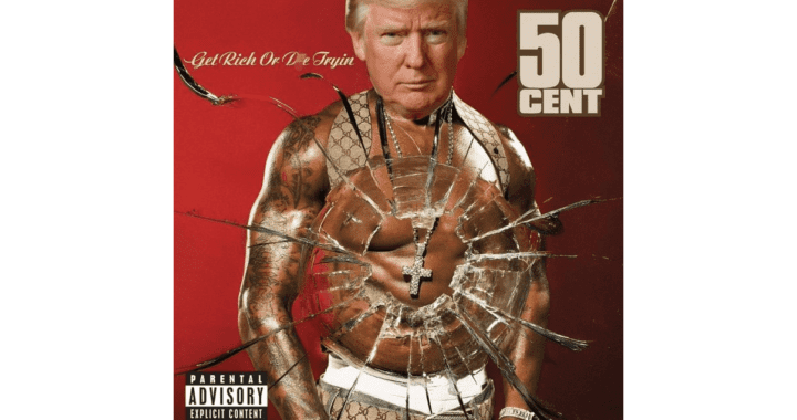 50 Cent Uses Trump's Face On 'Get Rich Or Die Trying' Album Cover For Recent Performance