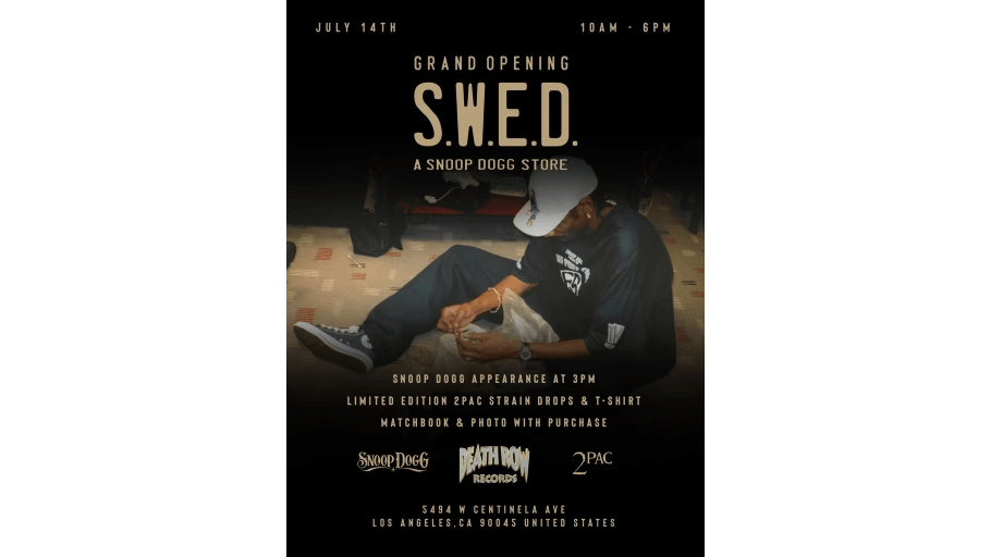 Snoop Dogg Opens His First Cannabis Store- S.W.E.D. (Smoke Weed Every Day)