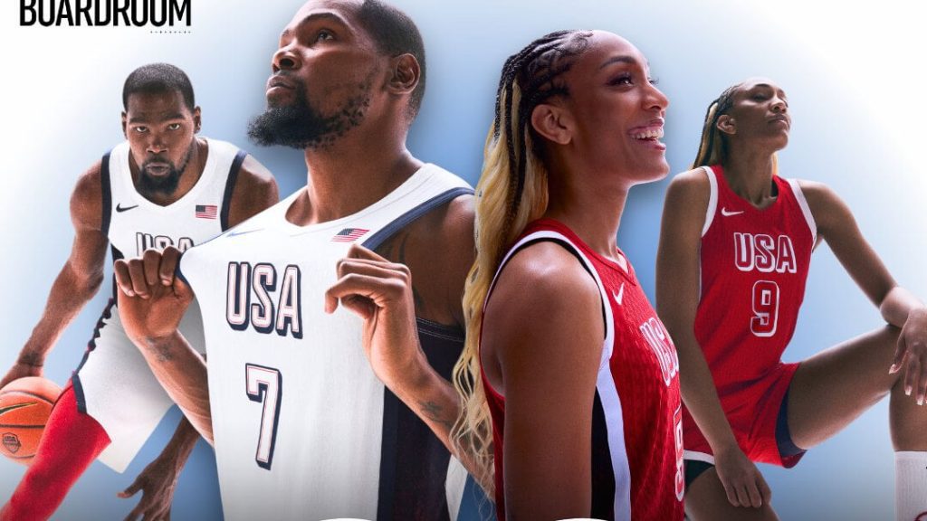 Kevin Durant And A'ja Wilson Show Off USA Basketball Jerseys For Upcoming Olympics