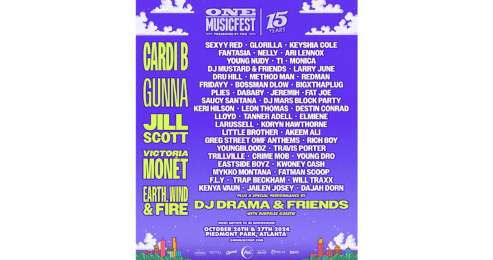 ONE Musicfest Celebrates 15th Anniversary October 26th & 27th at Piedmont Park in Atlanta