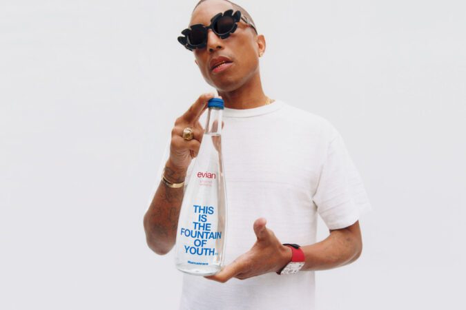 evian and Pharrell Williams Unveil Limited-Edition 'Fountain of Youth' Bottles