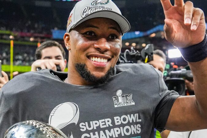 Saquon Barkley Sets NFL Rushing Season Record (Including Playoffs) En Route To Super Bowl Win