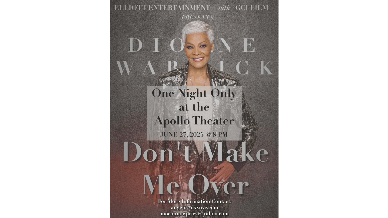 Dionne Warwick To Perform at the Apollo Theater Friday, June 27th, 2025