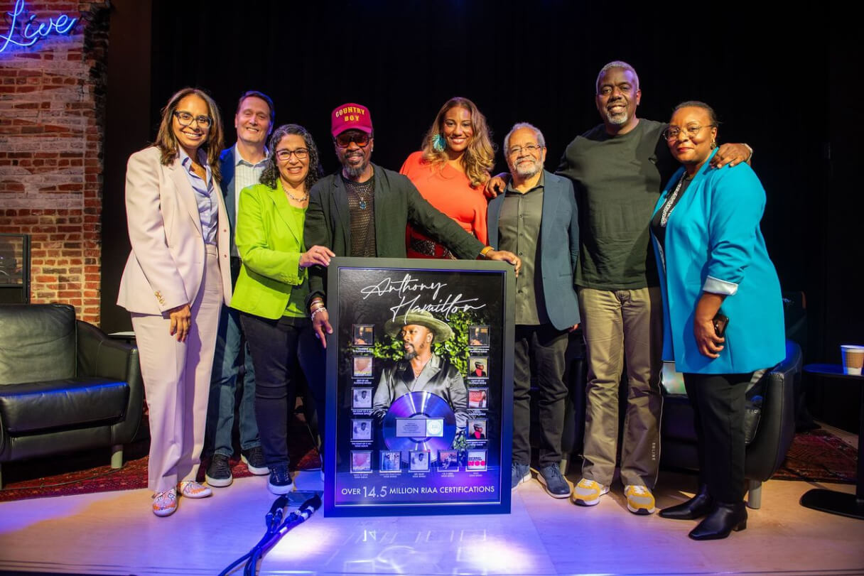 RIAA Presents Anthony Hamilton With Gold, Platinum Plaques