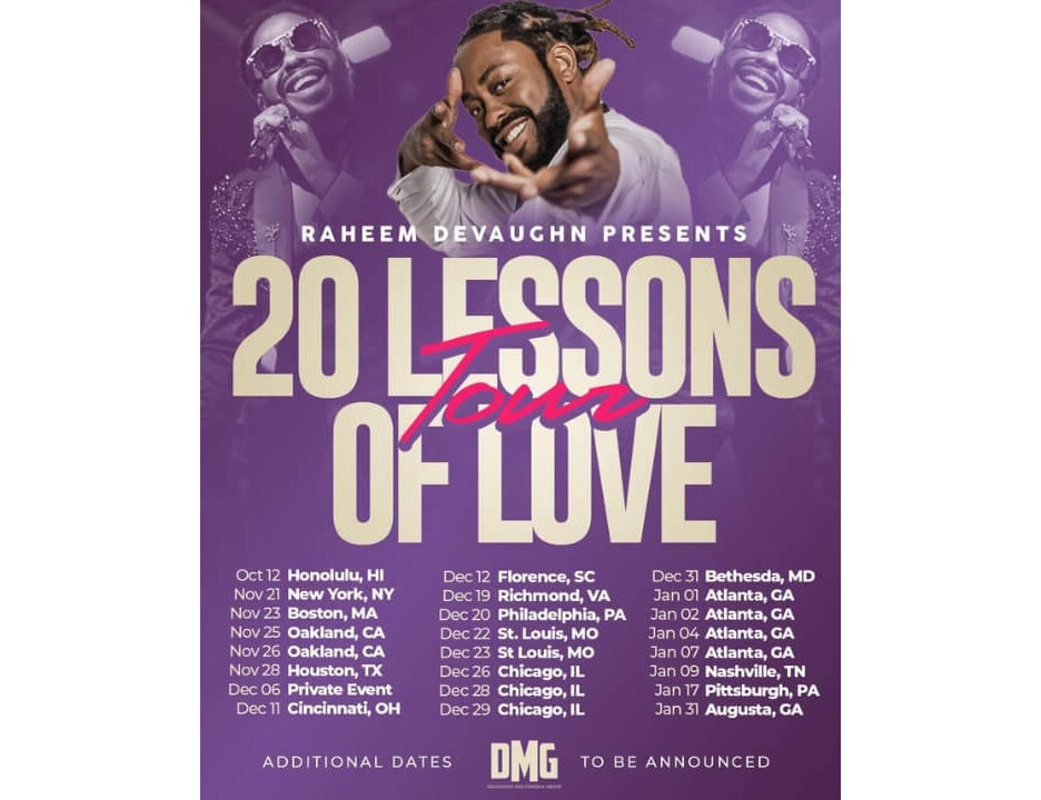 Raheem DeVaughn Announces 20 Lessons of Love Tour