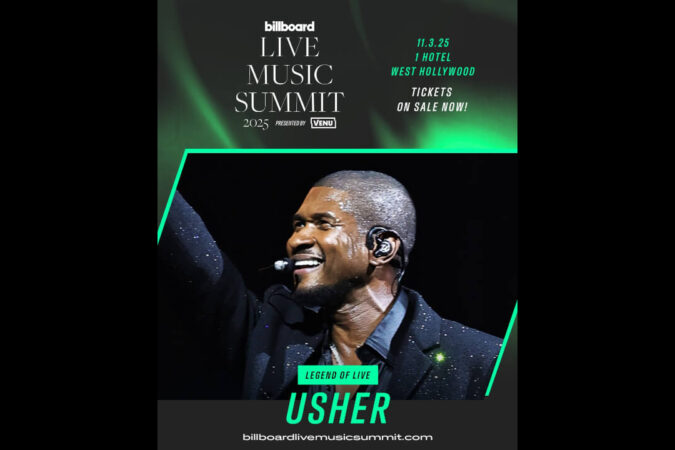USHER Will Be the Legend of Live Honoree at 2025 Billboard Live Music Summit Taking Place November 3, 2025