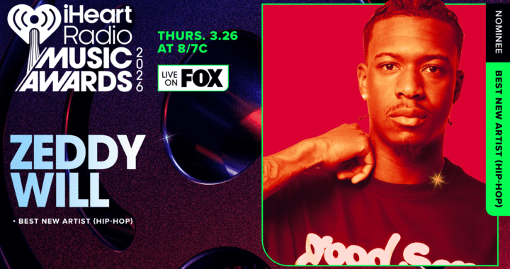 Zeddy Will Nominated for Best New Artist (Hip-Hop) at iHeartRadio Awards