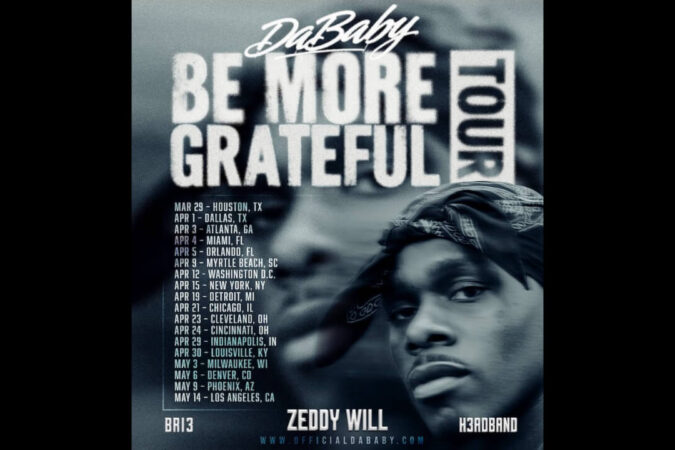 Zeddy Will Will Be Special Guest On DaBaby's 'Be More Grateful' Tour